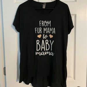 Charcoal gray short-sleeve shirt